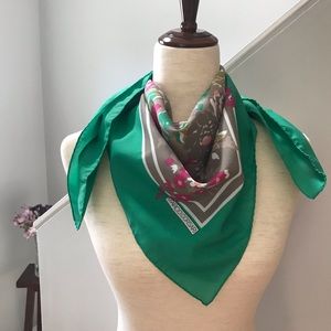 MARCO CORSARI ITALIAN FLORAL Scarf Bright ABSTRACT 31x31” MADE IN ITALY